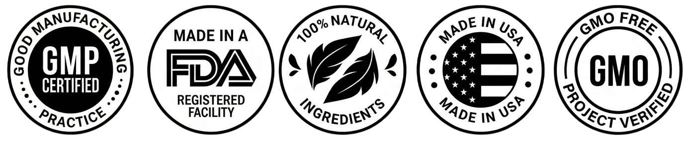 GMP Certified · FDA Registered · 100% Natural